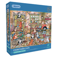 Gibsons Courtyard Cats Jigsaw Puzzle 1000 Pieces