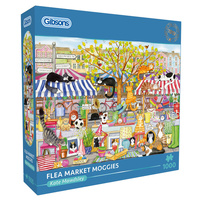 Gibsons Flea Market Moggies by Kate Mawdsley Jigsaw Puzzle 1000 Pieces