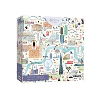 Gibsons Map of London by Josie Shenoy Jigsaw Puzzle 1000 Pieces