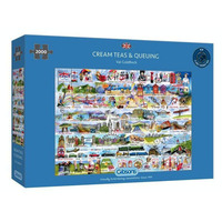 Cream Teas & Queuing Jigsaw Puzzles 2000 Pieces (GIB080193)