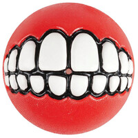 Rogz Grinz Ball Interactive Dog Toy Red Small 49mm