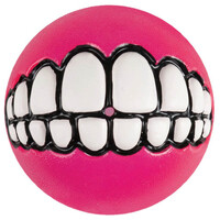 Rogz Grinz Ball Interactive Dog Toy Pink Small 49mm