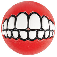 Rogz Grinz Ball Interactive Dog Toy Red Medium 64mm