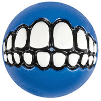 Rogz Grinz Ball Interactive Dog Toy Blue Large 78mm