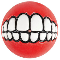 Rogz Grinz Ball Interactive Dog Toy Red Large 78mm