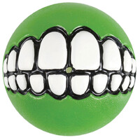 Rogz Grinz Ball Interactive Dog Toy Lime Large 78mm