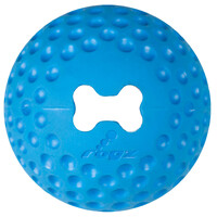 Rogz Gumz Ball Treat Dispensing Interactive Dog Toy Blue Medium