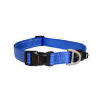Rogz Classic Lockable Reflective Dog Collar Blue XL