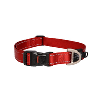 Rogz Classic Lockable Reflective Dog Collar Red XL