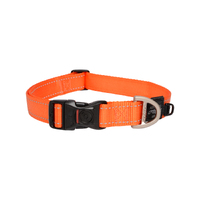 Rogz Classic Lockable Reflective Dog Collar Orange XL