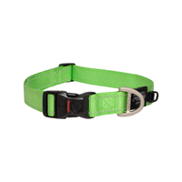 Rogz Classic Lockable Reflective Dog Collar Lime XL