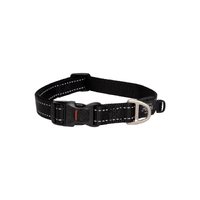 Rogz Classic Lockable Reflective Dog Collar Black Large