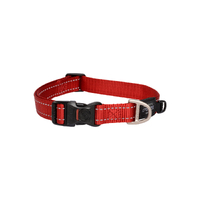 Rogz Classic Lockable Reflective Dog Collar Red Large