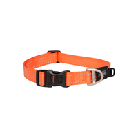 Rogz Classic Lockable Reflective Dog Collar Orange Large