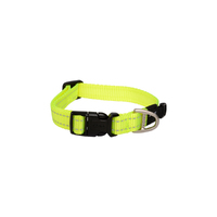 Rogz Classic Lockable Reflective Dog Collar Dayglo Medium