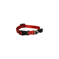 Rogz Classic Lockable Reflective Dog Collar Red Small
