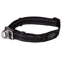 Rogz Safety Magnetic Buckle Adjustable Dog Collar Black Large