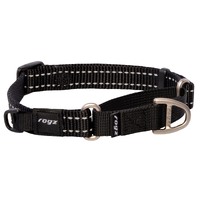 Rogz Control Non-Slip Dog Safety Collar Web Black Medium