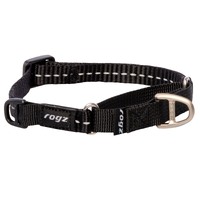 Rogz Control Non-Slip Dog Safety Collar Web Black Small