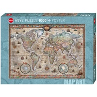 Map Art Retro World Puzzle 1000pcs (HEY29871)