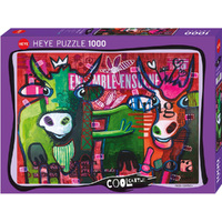 Heye Cool Cattle Striped Cows by Fredi Gertsch Jigsaw Puzzle 1000pcs (HEY29984)