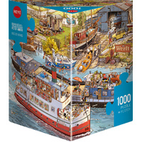 Heye Boatyard Jigsaw Puzzle Triangular Box 1000 Pieces