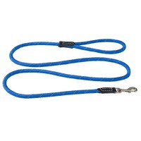 Rogz Classic Rope Genuine Leather Cuffs Dog Lead Blue Medium