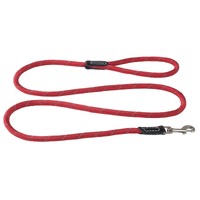 Rogz Classic Rope Genuine Leather Cuffs Dog Lead Red Medium