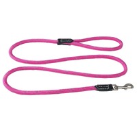 Rogz Classic Rope Genuine Leather Cuffs Dog Lead Pink Medium