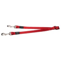 Rogz Double Splitter Reflective Nylon Dog Lead Red XL