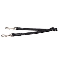 Rogz Double Splitter Reflective Nylon Dog Lead Black Large
