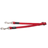 Rogz Double Splitter Reflective Nylon Dog Lead Red Large