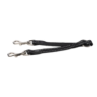 Rogz Double Splitter Reflective Nylon Dog Lead Black Medium