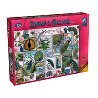 Holdson Stamp & Collage Peacocks Jigsaw Puzzle 1000 Pieces (HOL774616)