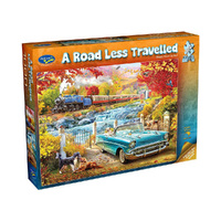 Holdson A Road Less Travelled Steam Train in Fall Jigsaw Puzzle (HOL777488)