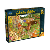 Holdson Garden Visitors Rabbits in the Woodpile Jigsaw Puzzle 1000pc (HOL778478)
