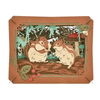 ENSKY Paper Theater Squirrel & Mushroom Three-Dimensional Craft Kit