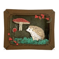 ENSKY Paper Theater Hedgehog & Mushroom Three-Dimensional Craft Kit