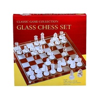 CHESS SET, GLASS 14" (HSN03005)