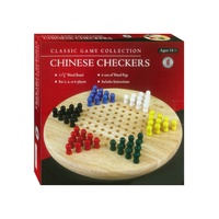 CHINESE CHECKERS,WOOD w/PEGS (HSN07550)
