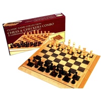 Chess and Checkers Bevel Edge Classic Game 16" (HSN28906)