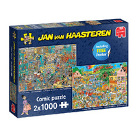 Jumbo Jan Van Haasteren Musicshop/Holiday Jigsaw Puzzle 2 x 1000pcs (JUM20049)