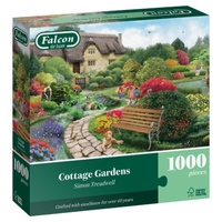 Jumbo Falcon: Cottage Gardens Jigsaw Puzzle incl Poster 1000 Pieces