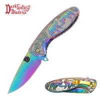 Dark Fantasy Blades Rainbow Bear Folding Knife (K-DF-9037-2NS)