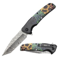 Dark Side Blades Skull & Web Pocket Knife Folding Blade 213mm