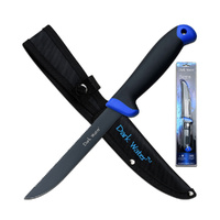 Dark Water Rubber Handle Stainless Steel Boning Knife (K-DW-FIX002CS)