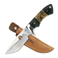 Elk Ridge Burl Wood Handle Fixed Blade Knife 203mm (K-ER-073)