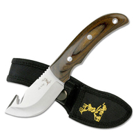 Elk Ridge Wood Gut Hook Skinner Knife w/ Sheath 178mm (K-ER-108)