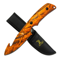 Elk Ridge Orange Rainforest Camo Gut Hook Skinner Knife 203mm (K-ER-116OC)