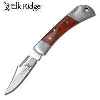 Elk Ridge Gentlemans Knife Wooden Handle Satin Finish 89mm (K-ER-123W)